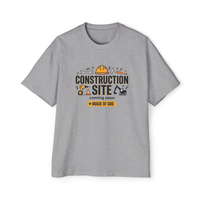 Construction Site Tee — "Coming Soon: Image of God" Graphic T-Shirt