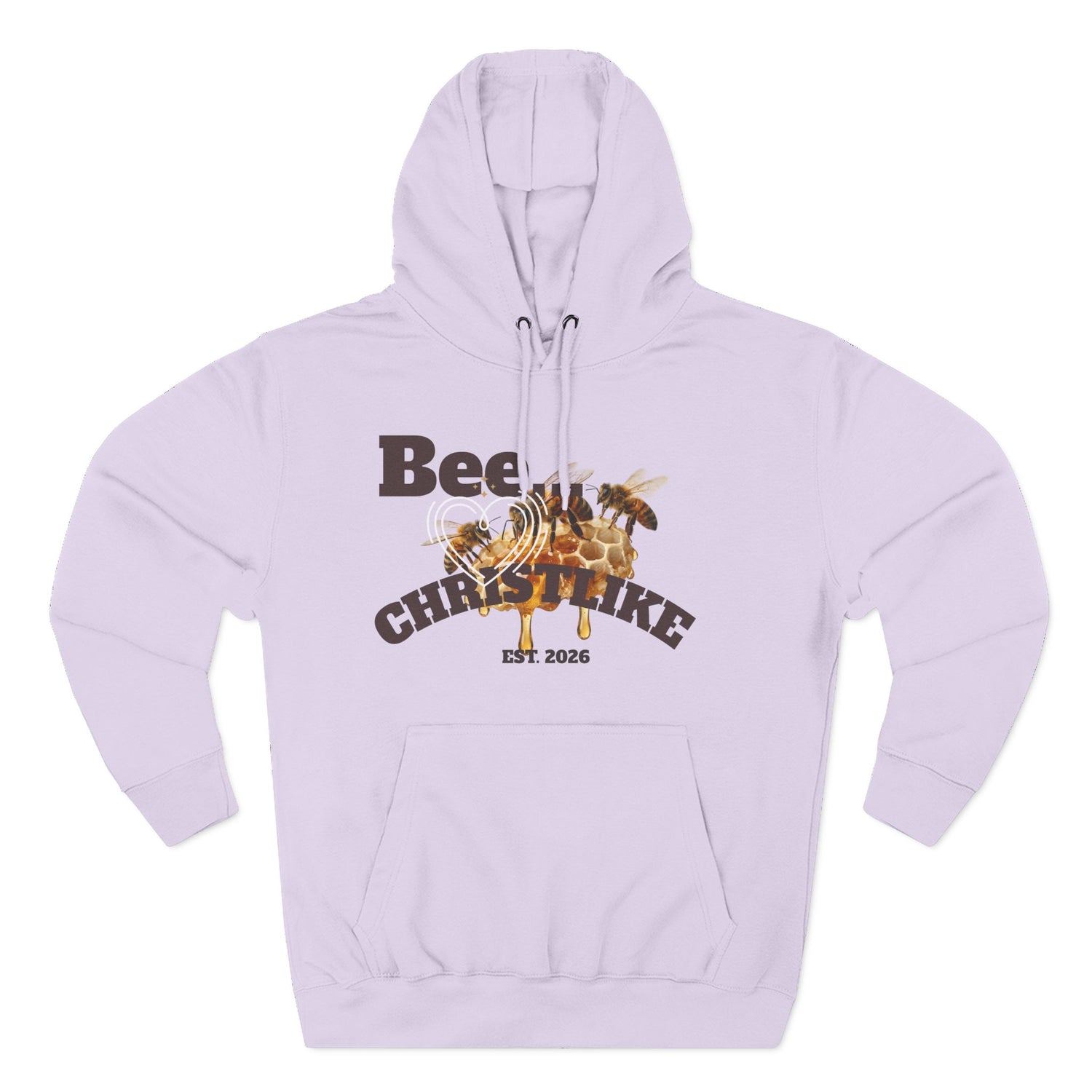 "Be Christlike" Honeybee Graphic Pullover Hoodie — Unisex Fleece Sweatshirt