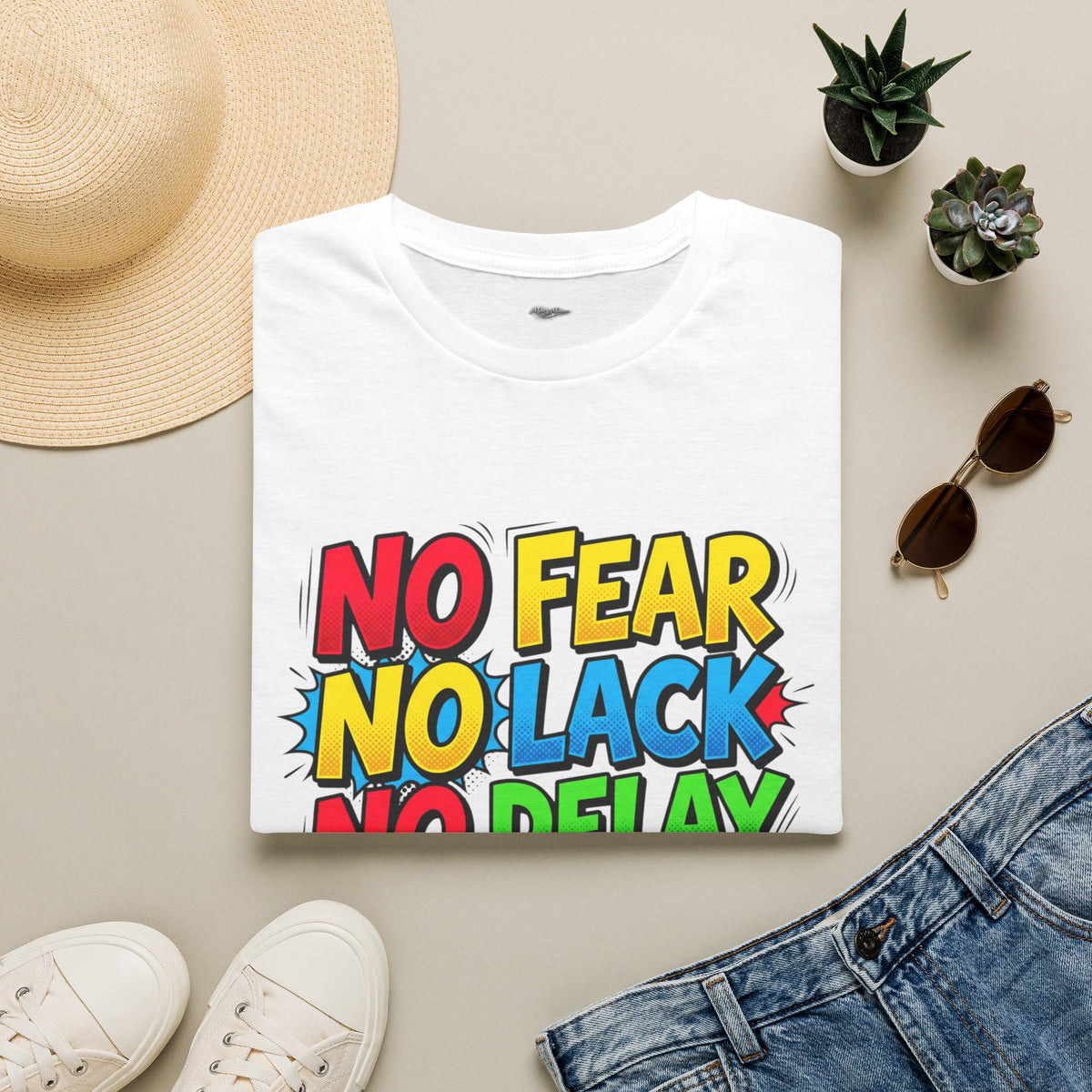 No Fear No Lack No Delay Tee — Psalm 23 Christian T-Shirt