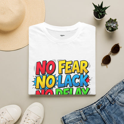 No Fear No Lack No Delay Tee — Psalm 23 Christian T-Shirt