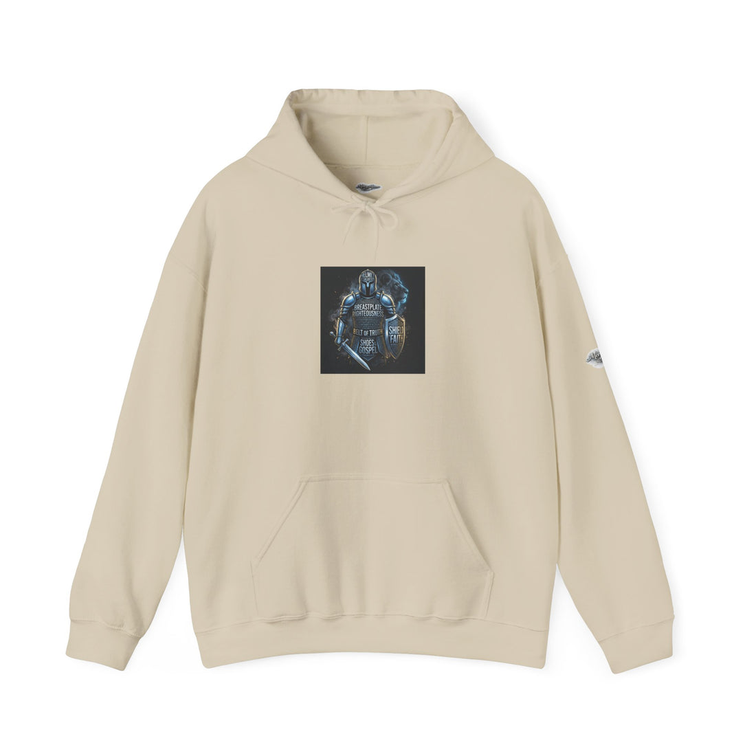 "Armor of God" Knight Graphic Pullover Hoodie — Unisex Fleece Sweatshirt