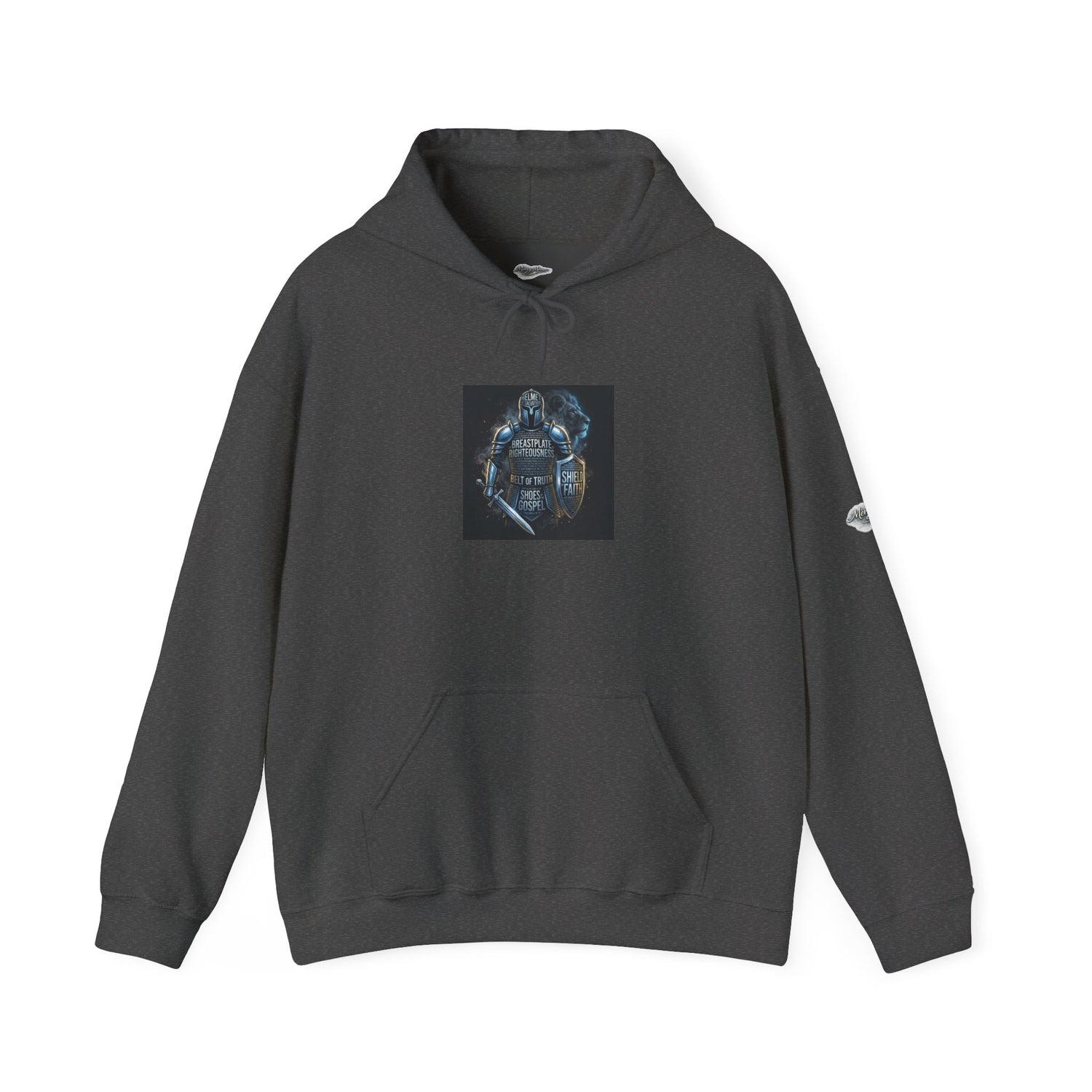 "Armor of God" Knight Graphic Pullover Hoodie — Unisex Fleece Sweatshirt