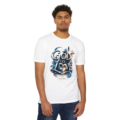 "God Is Love" Graphic Tee — Unisex Cotton T-Shirt (1 John 4:8)