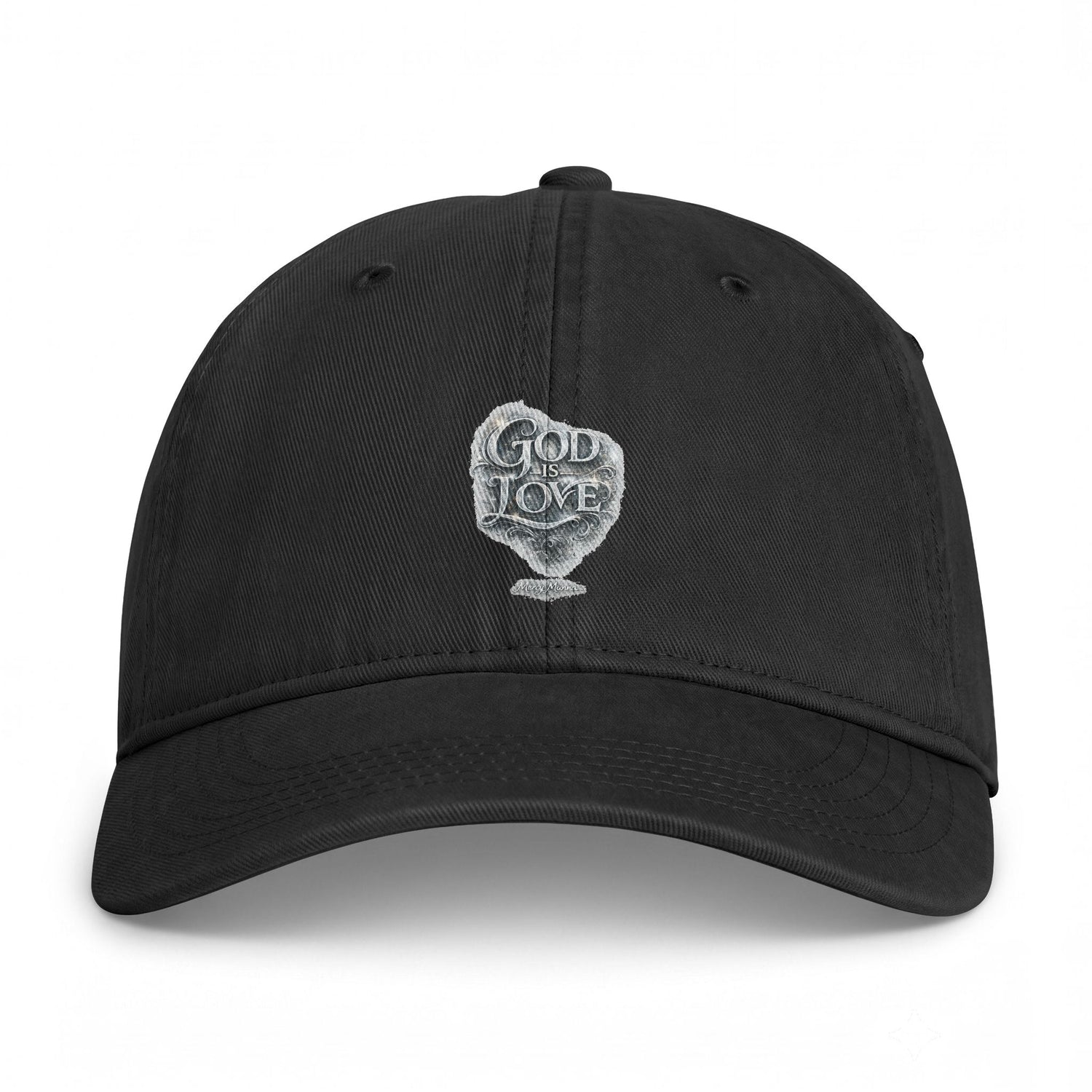 "God Is Love" Embroidered Washed Vintage Dad Hat — Adjustable Cap