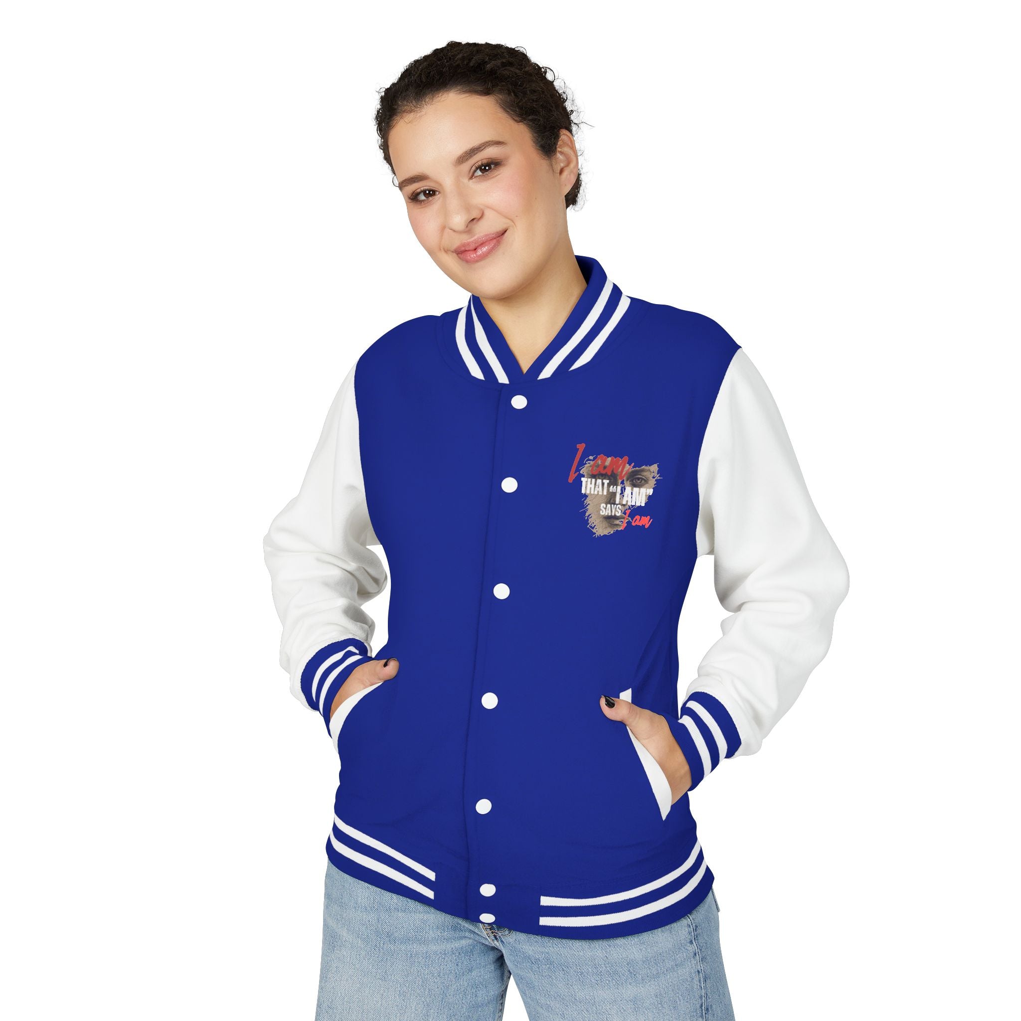Christian Letterman Jacket — "I Am That I Am" Retro Faith Streetwear