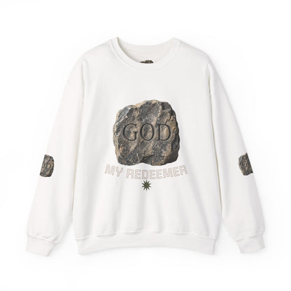 Mercy Manna My Redeemer Crewneck Sweatshirt – Stone Graphic Love Pullover