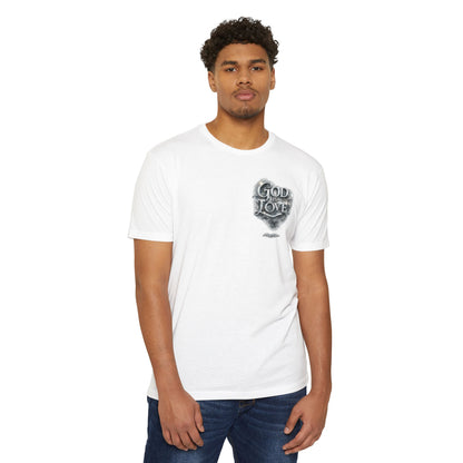 "God Is Love" Chest-Print Graphic Tee — Unisex Cotton T-Shirt