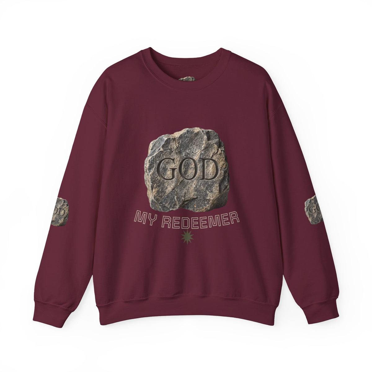 Mercy Manna My Redeemer Crewneck Sweatshirt – Stone Graphic Love Pullover