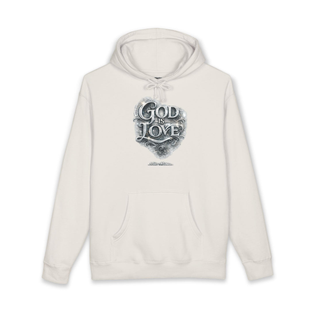 "God Is Love" Graphic Pullover Hoodie — Unisex Fleece Sweatshirt