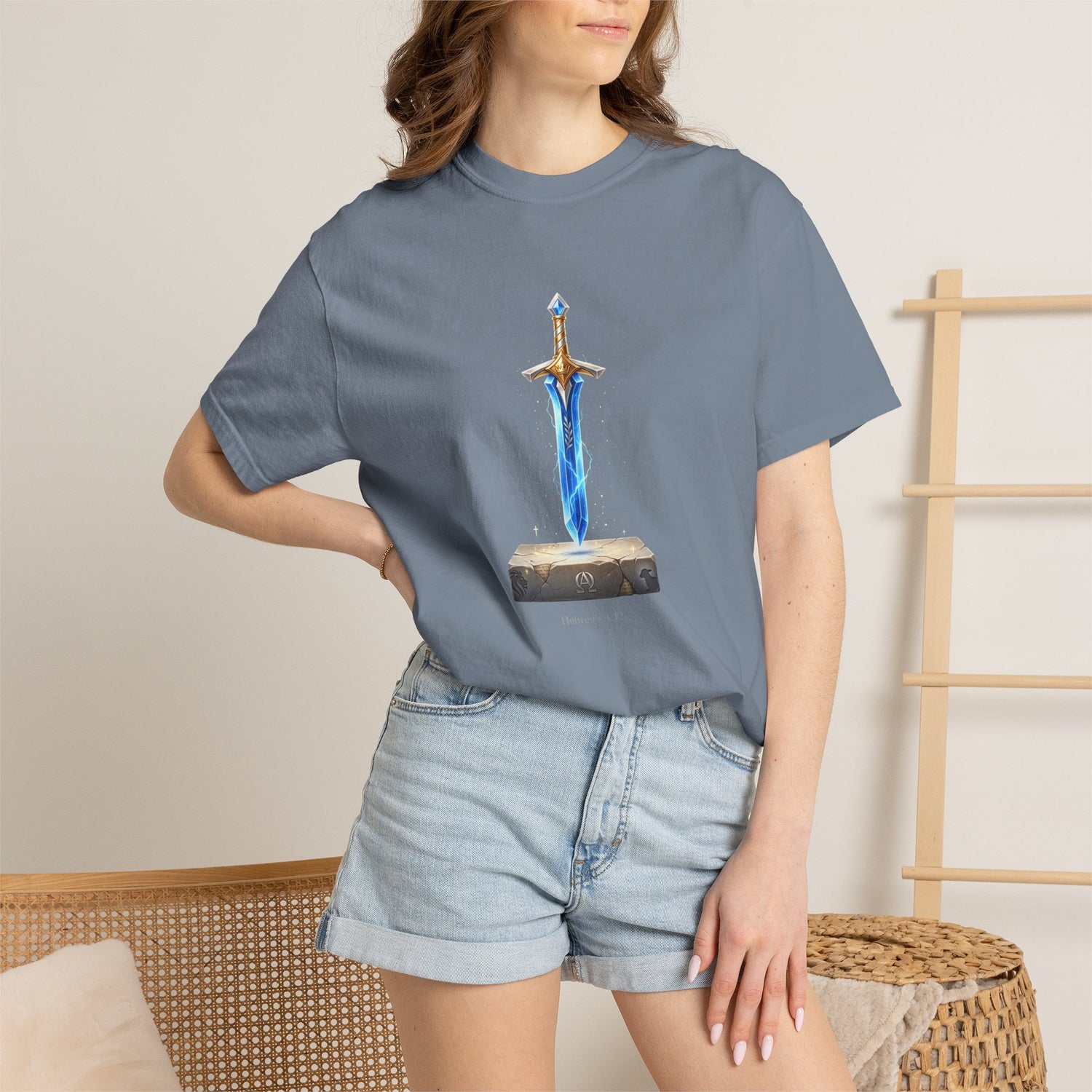 "Hebrews 4:12" Sword Graphic Tee — Unisex Cotton T-Shirt