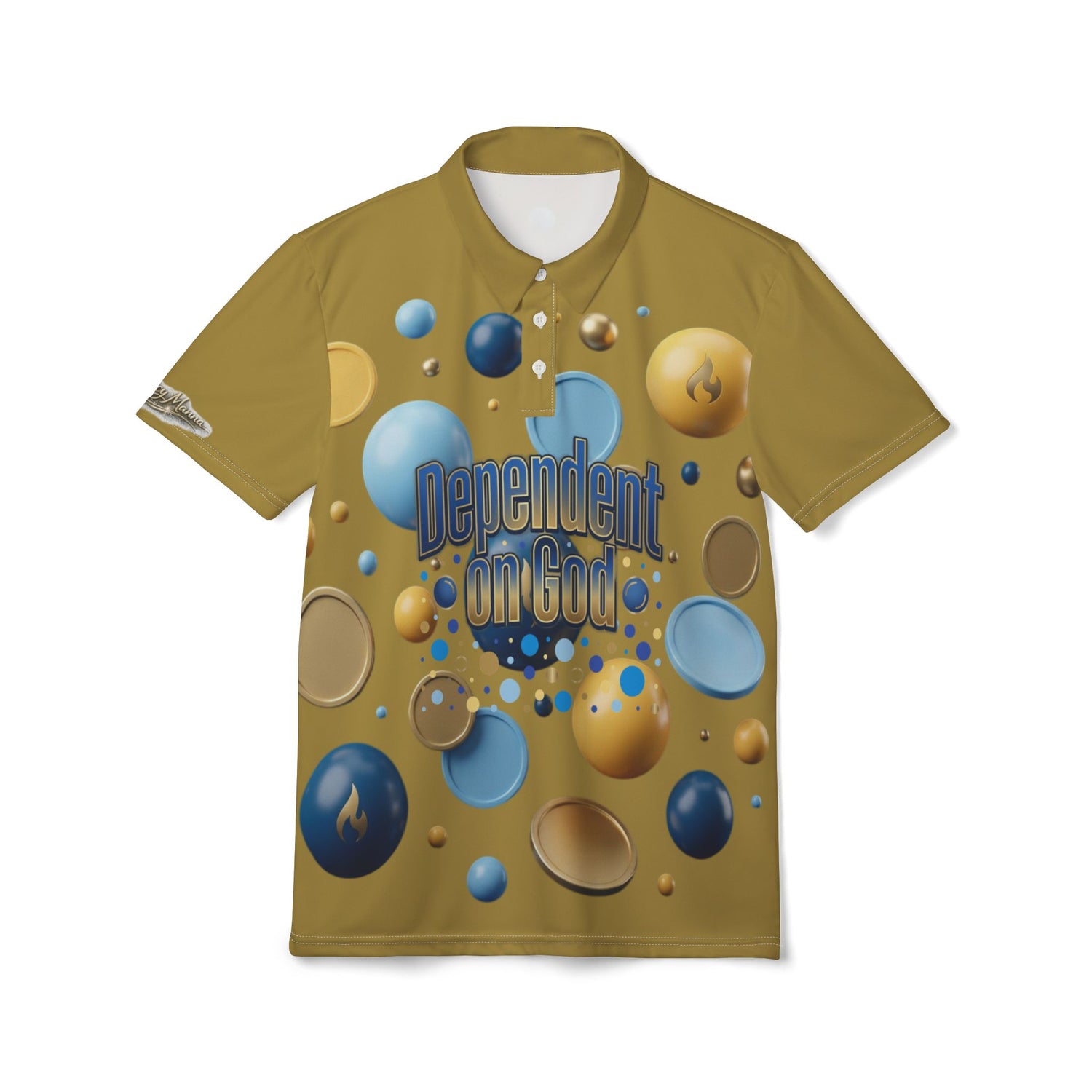 "Dependent on God" All-Over Print Polo Shirt — Unisex Graphic Polo