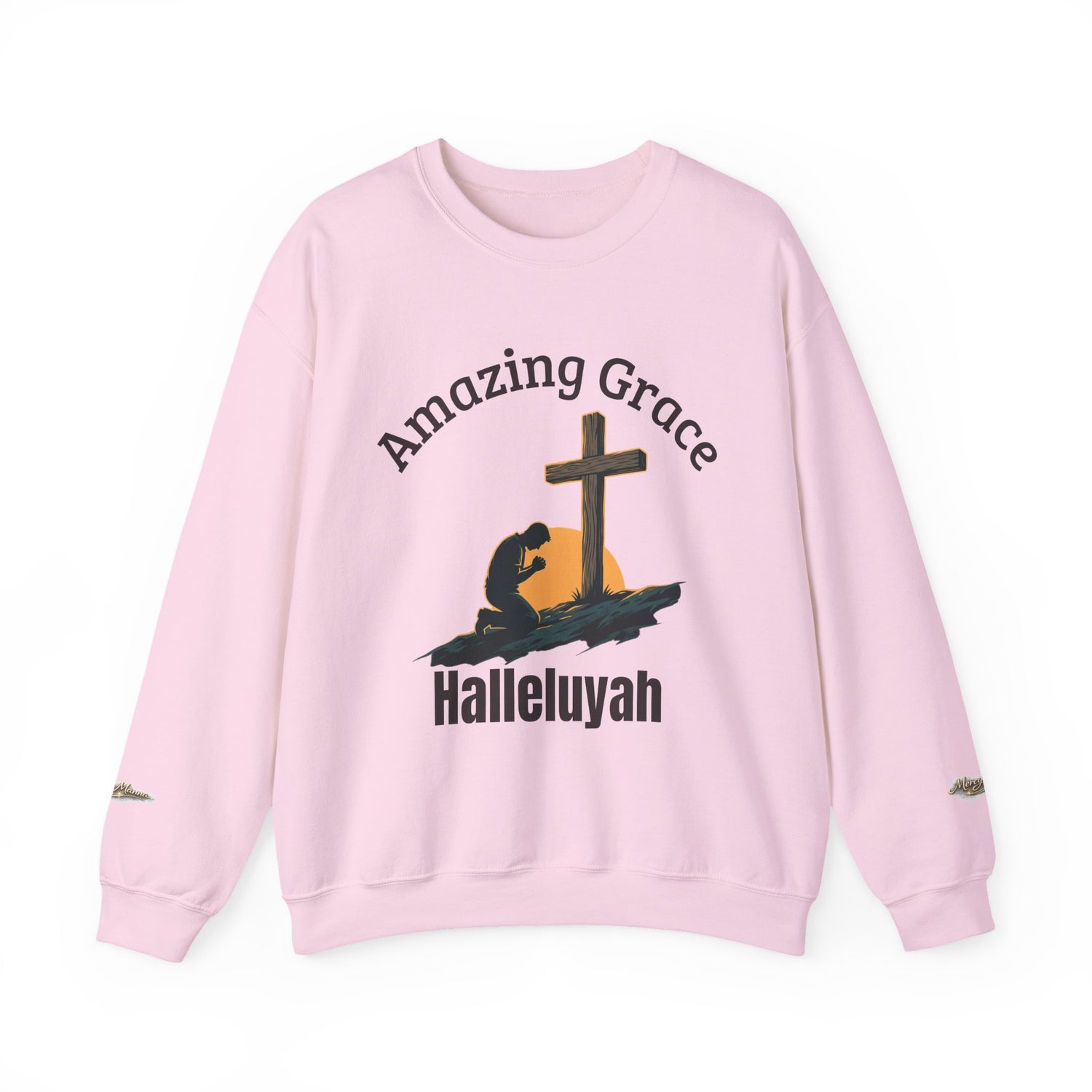 "Amazing Grace" Hallelujah Graphic Crewneck Sweatshirt — Unisex Pullover