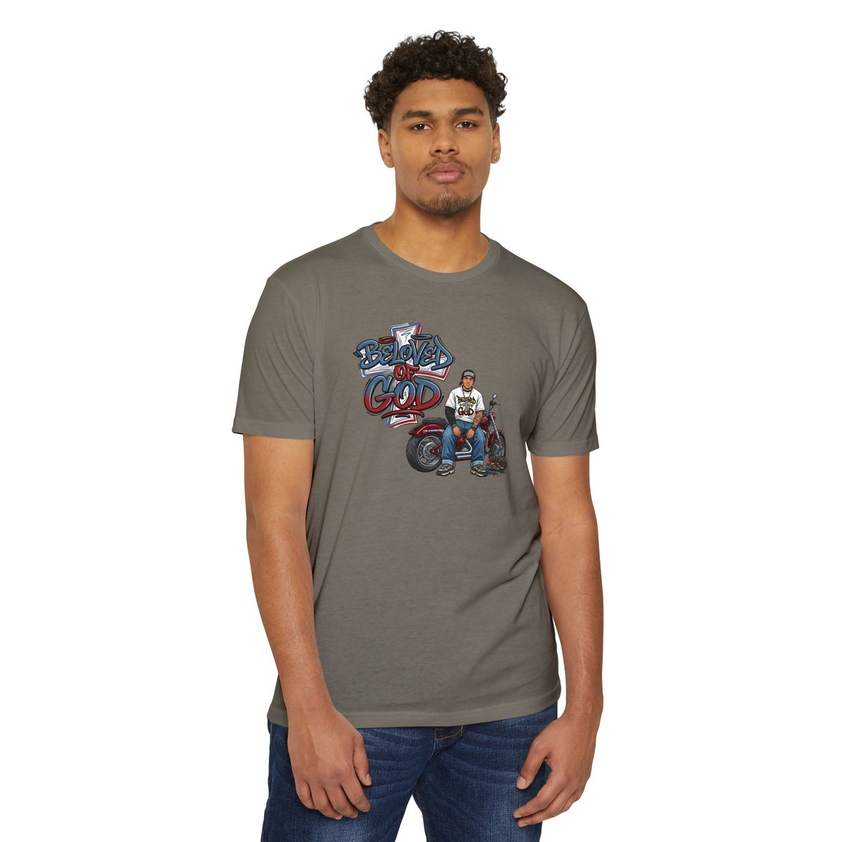 Mercy Manna Beloved of G T-Shirt – Motorcycle Love Graphic Tee