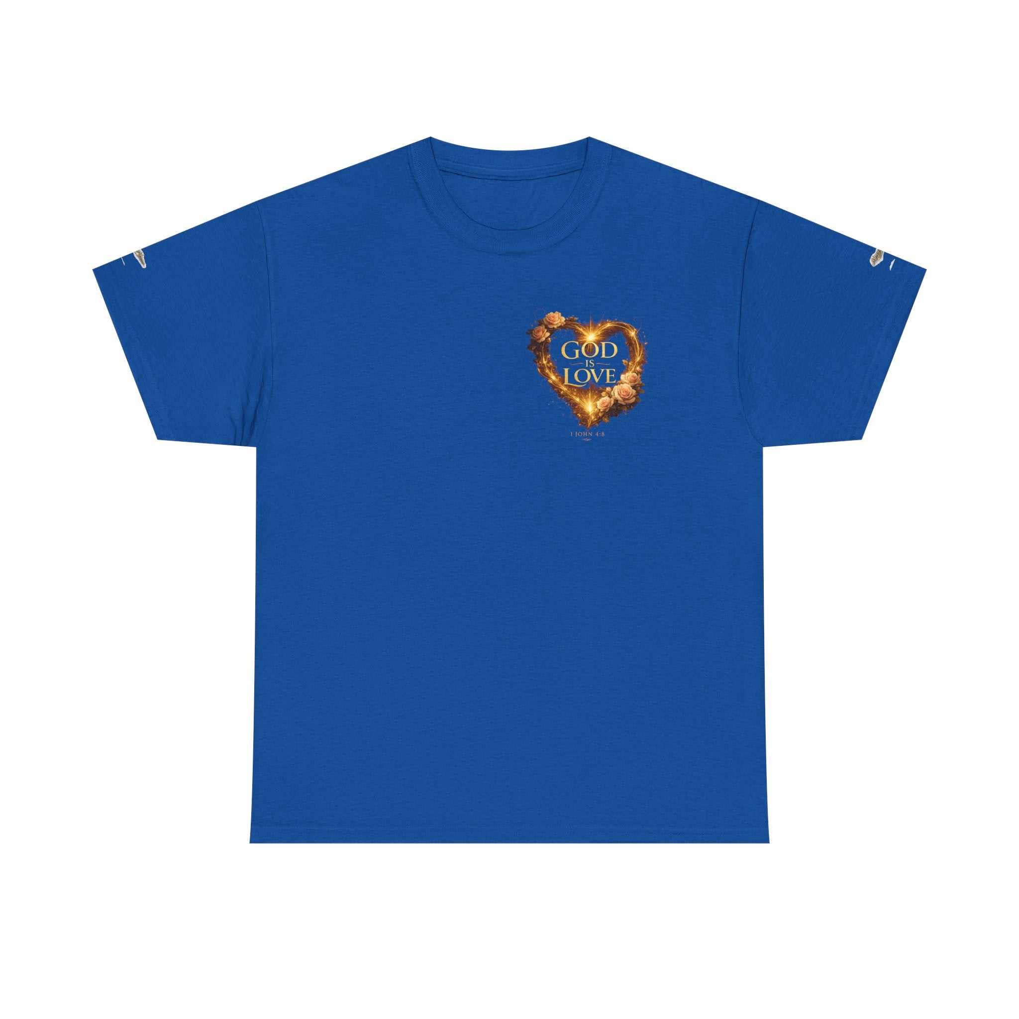 Christian Graphic Tee — God Is Love Vintage Flaming Heart T-Shirt