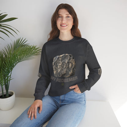 Mercy Manna My Redeemer Crewneck Sweatshirt – Stone Graphic Love Pullover