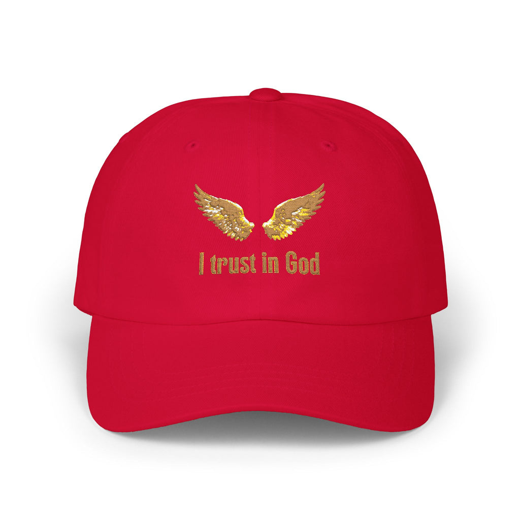 I Trust in God Dad Cap — Gold Wing