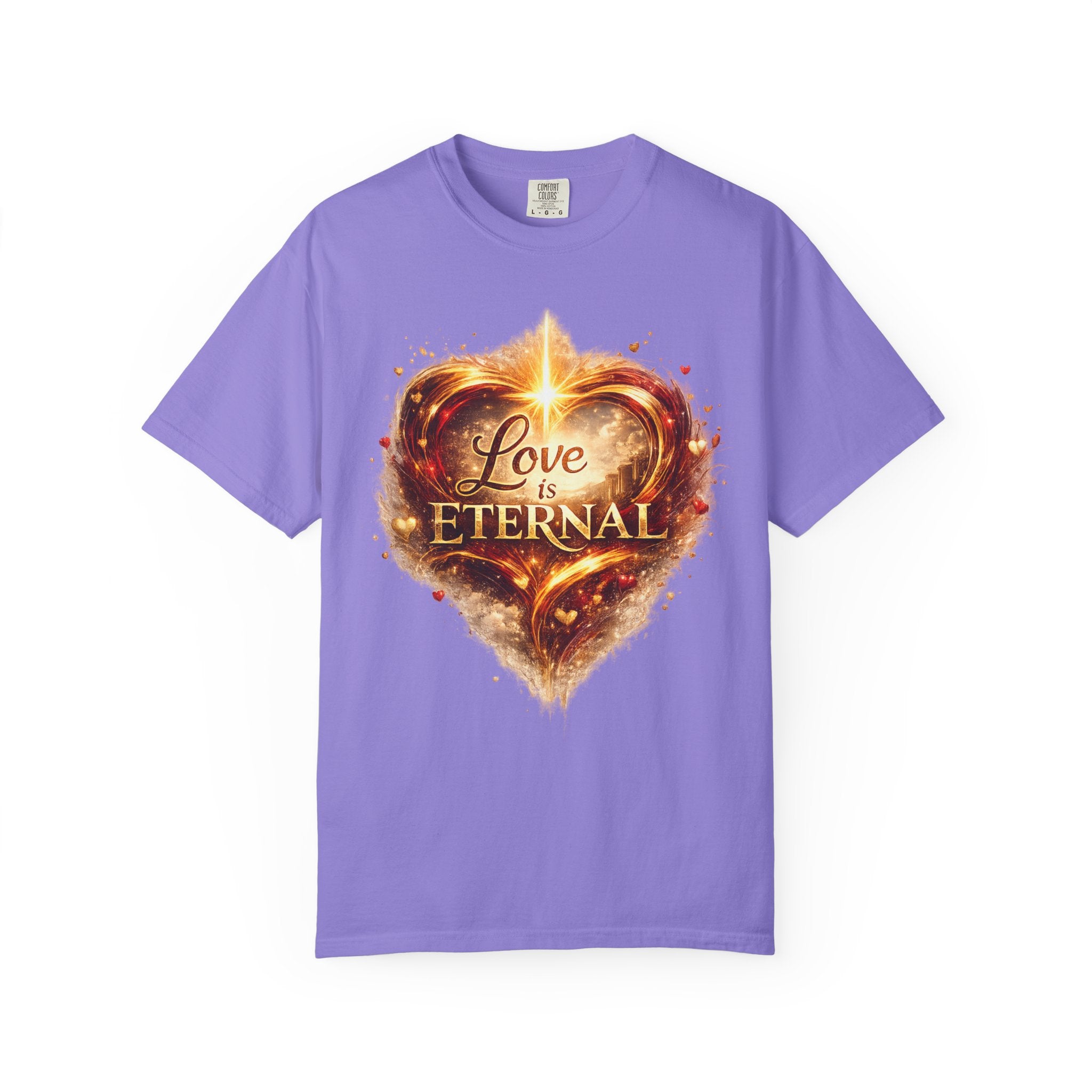 Love Is Eternal Heart T-Shirt — 1 Corinthians 13 Agape Faith-Inspired Tee