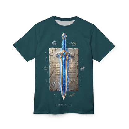 "Hebrews 4:12" Sword Graphic Tee — Unisex Cotton T-Shirt