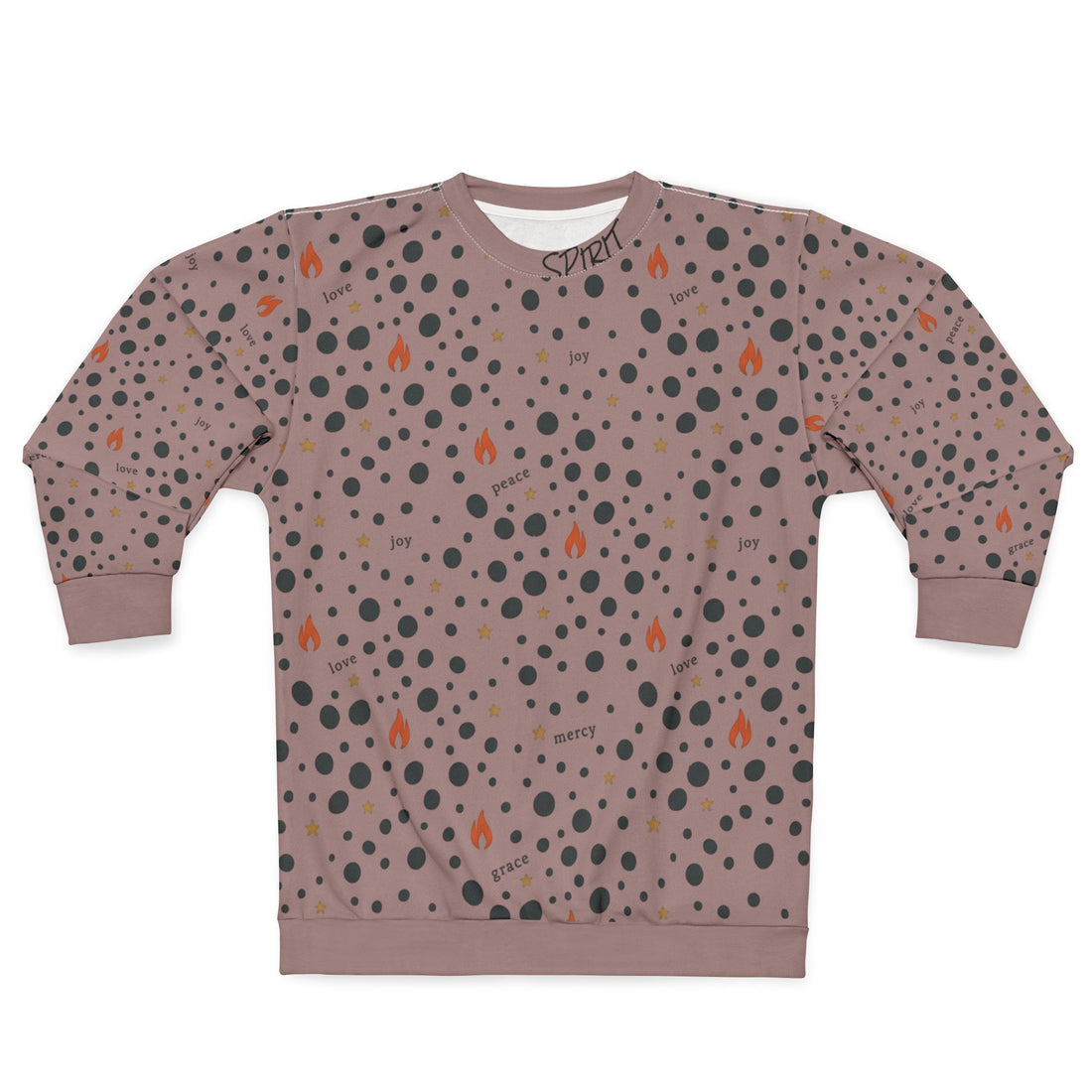 Fruit of the Spirit Polka Dot Graphic Crewneck Sweatshirt — Unisex Cozy Pullover