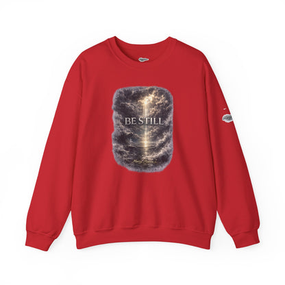 "Be Still" Graphic Crewneck Sweatshirt — Unisex Fleece Pullover