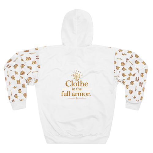 Armor of God Hoodie — "Clothe in the Full Armor" All-Over-Print Christian Pullover