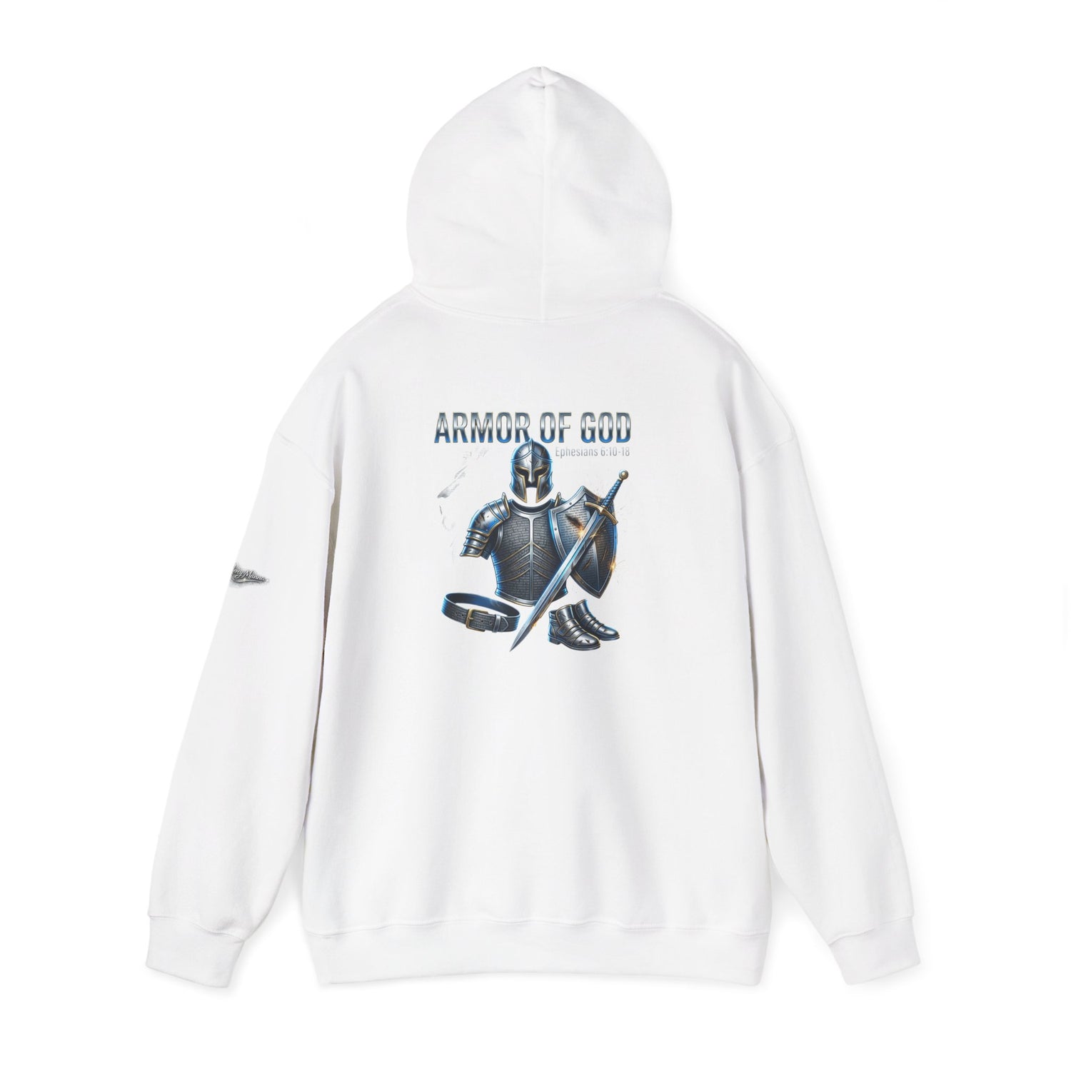 "Armor of God" Knight Graphic Pullover Hoodie — Unisex Fleece Sweatshirt