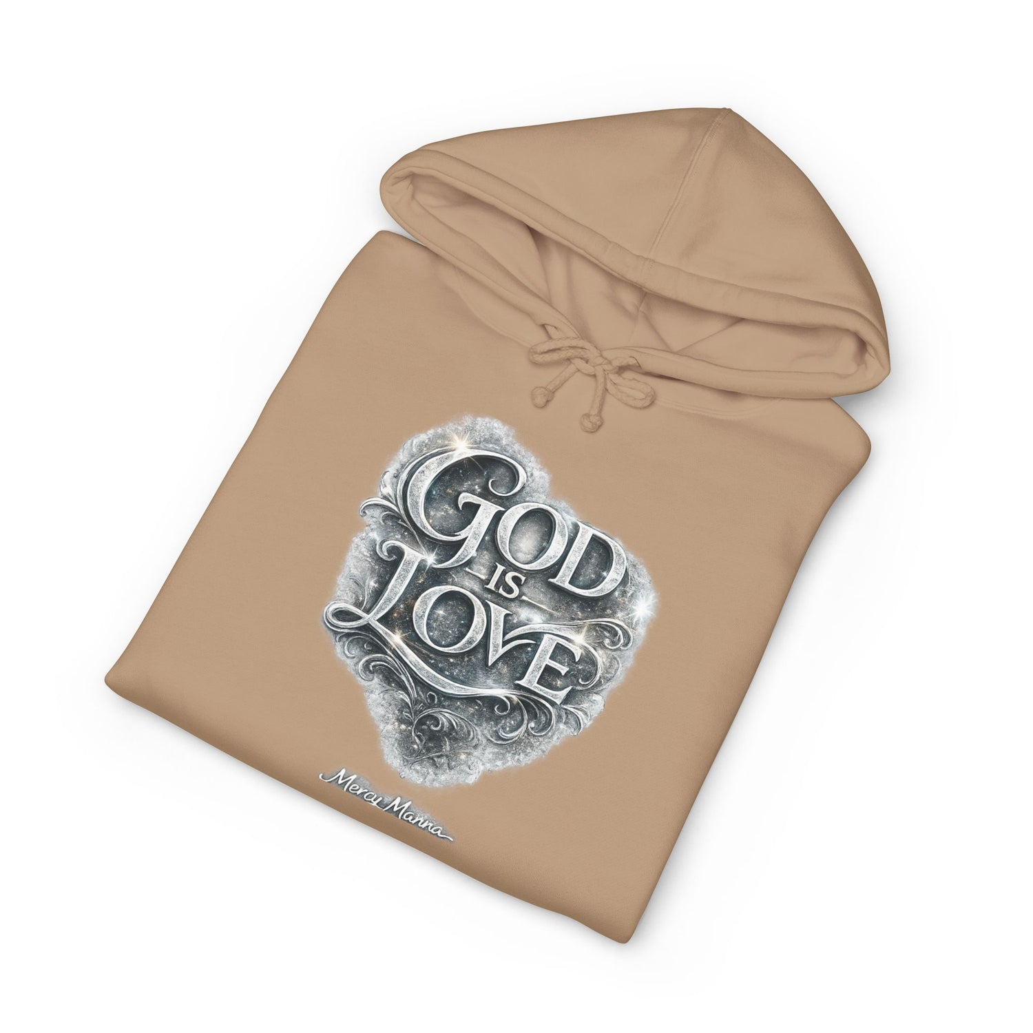 "God Is Love" Graphic Pullover Hoodie — Unisex Fleece Sweatshirt