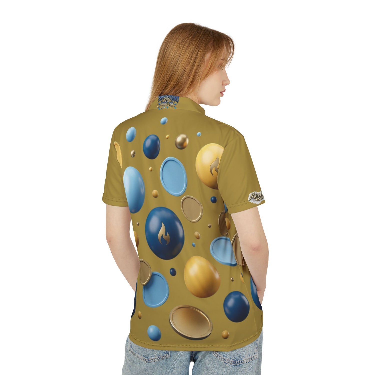 "Dependent on God" All-Over Print Polo Shirt — Unisex Graphic Polo