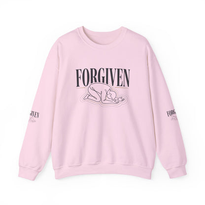"Forgiven" Heavy Blend Crewneck Sweatshirt — Unisex Graphic Pullover