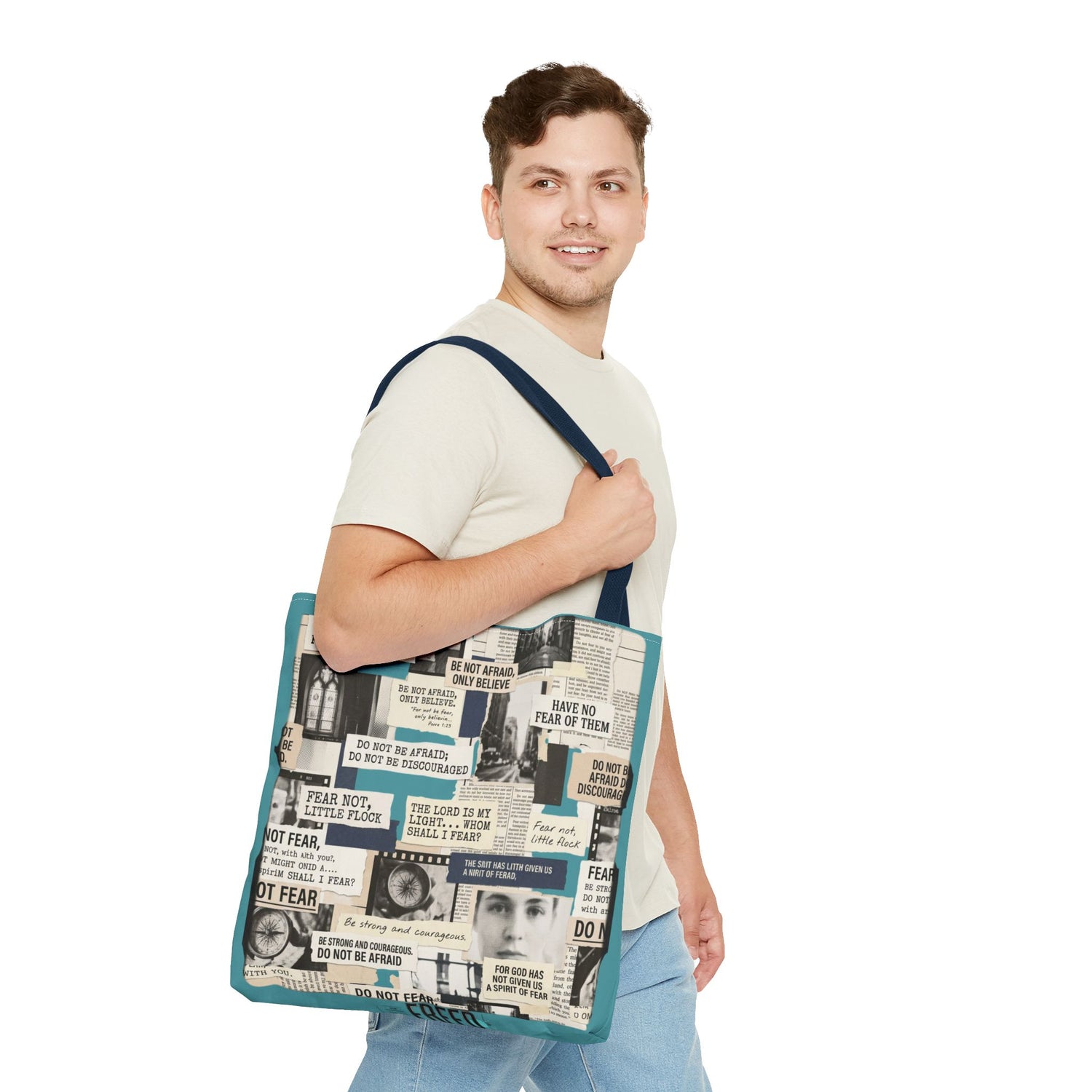"Do Not Be Afraid" Graphic Tote Bag — Reusable Canvas Bag