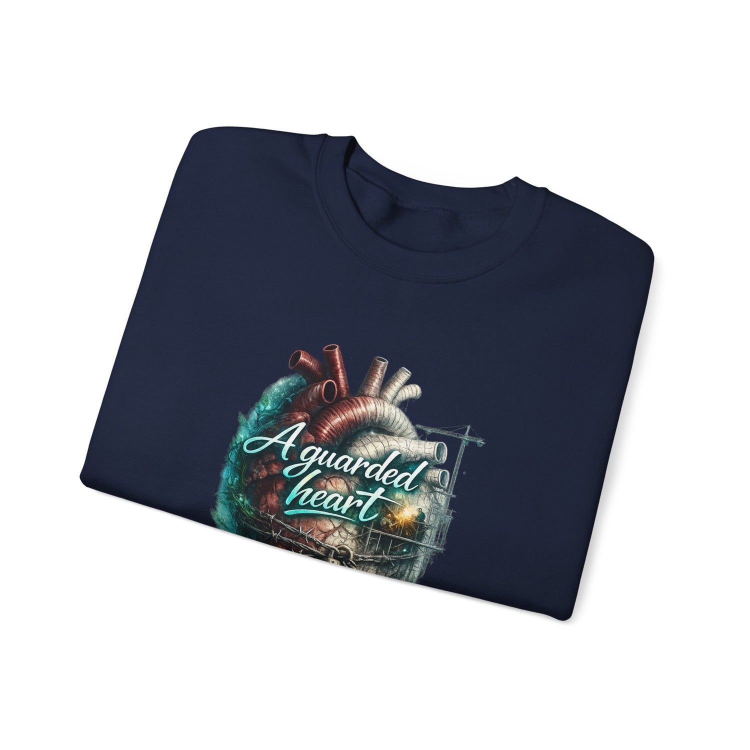"A Guarded Heart" Crewneck Sweatshirt — Unisex Graphic Pullover