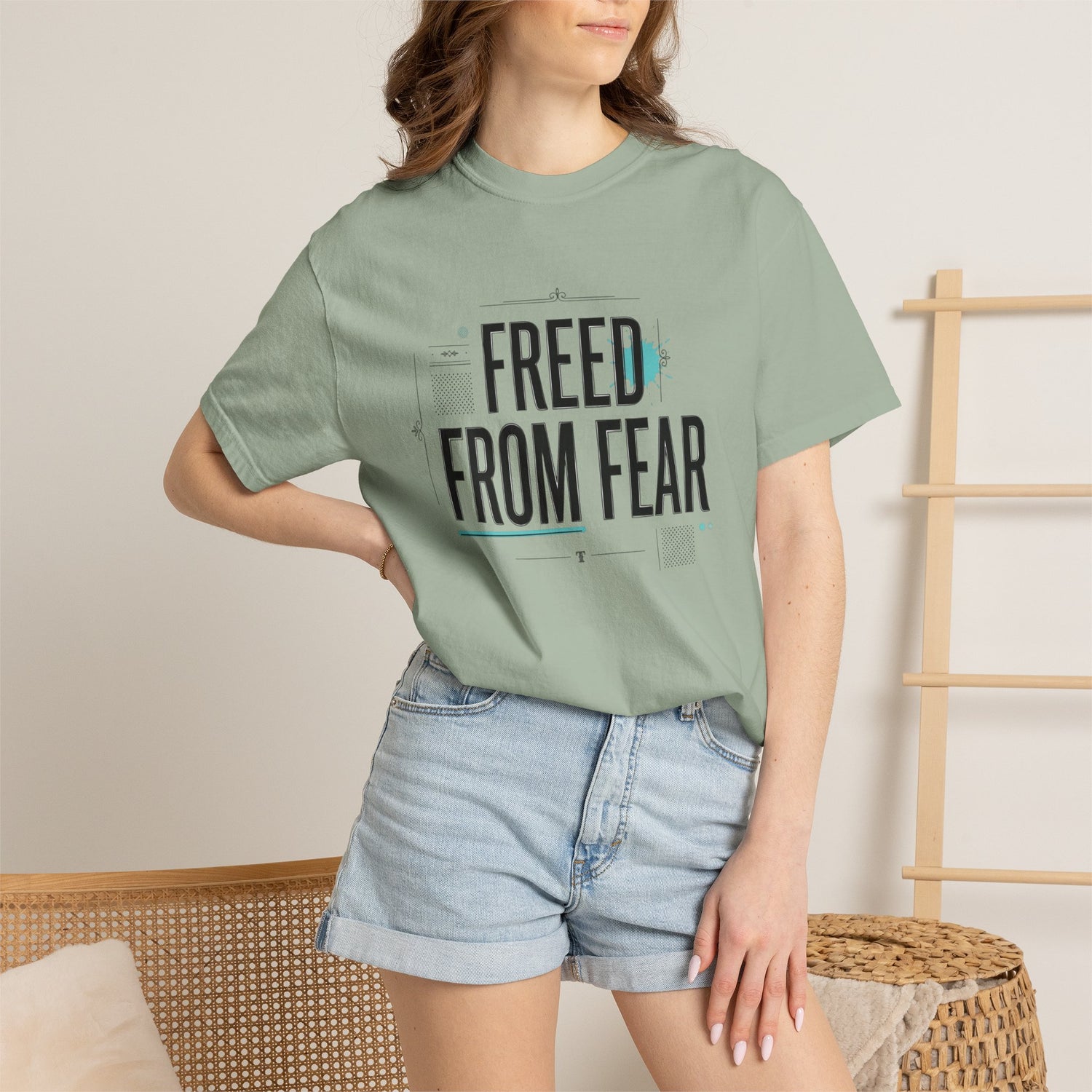 "Free Indeed" Garment-Dyed Graphic Tee — Unisex John 8:36 T-Shirt