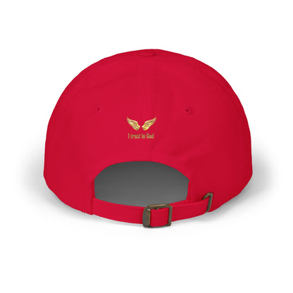 "I Trust in God" Gold Wing Embroidered Dad Cap — Adjustable Hat
