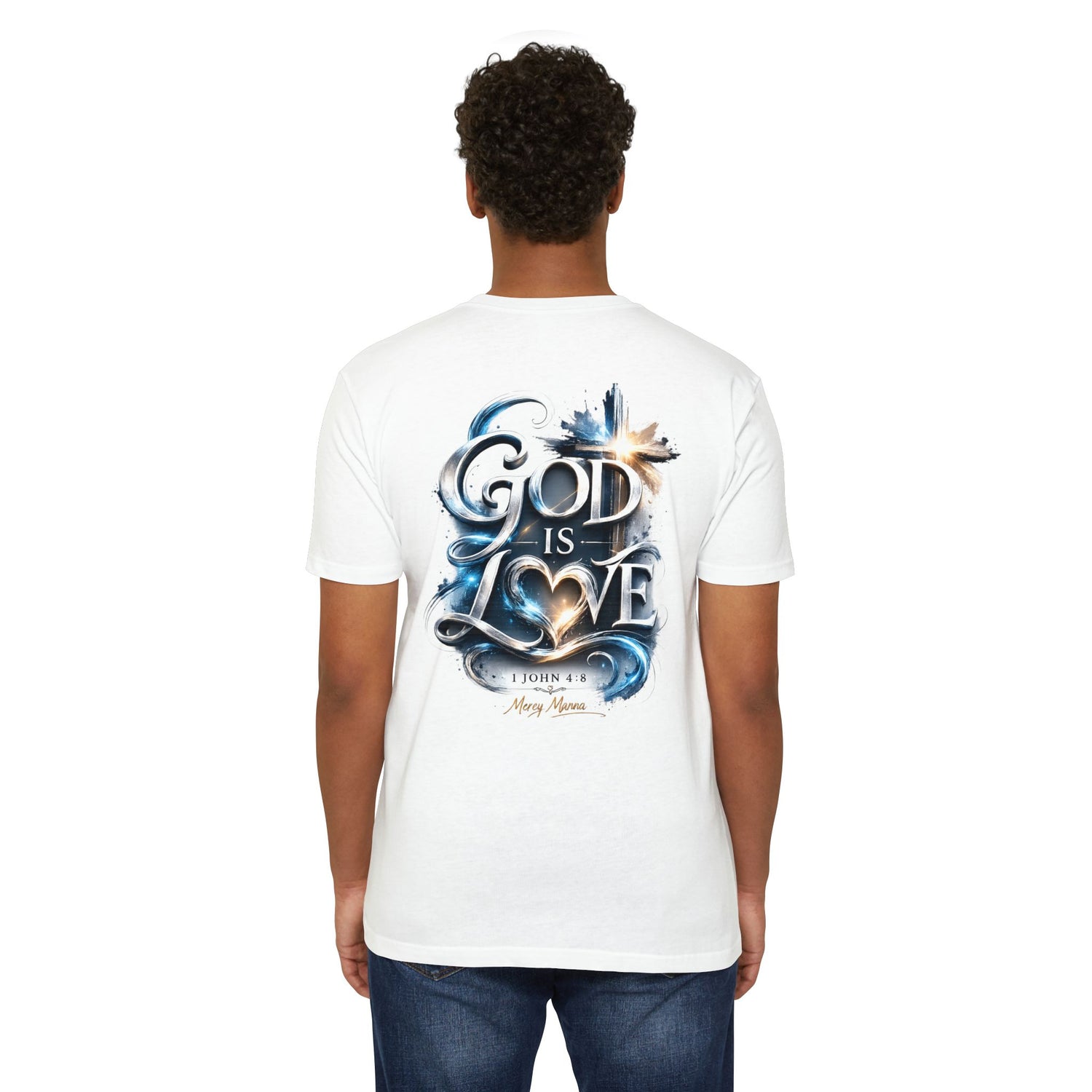 "God Is Love" Graphic Tee — Unisex Cotton T-Shirt (1 John 4:8)