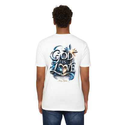 "God Is Love" Graphic Tee — Unisex Cotton T-Shirt (1 John 4:8)