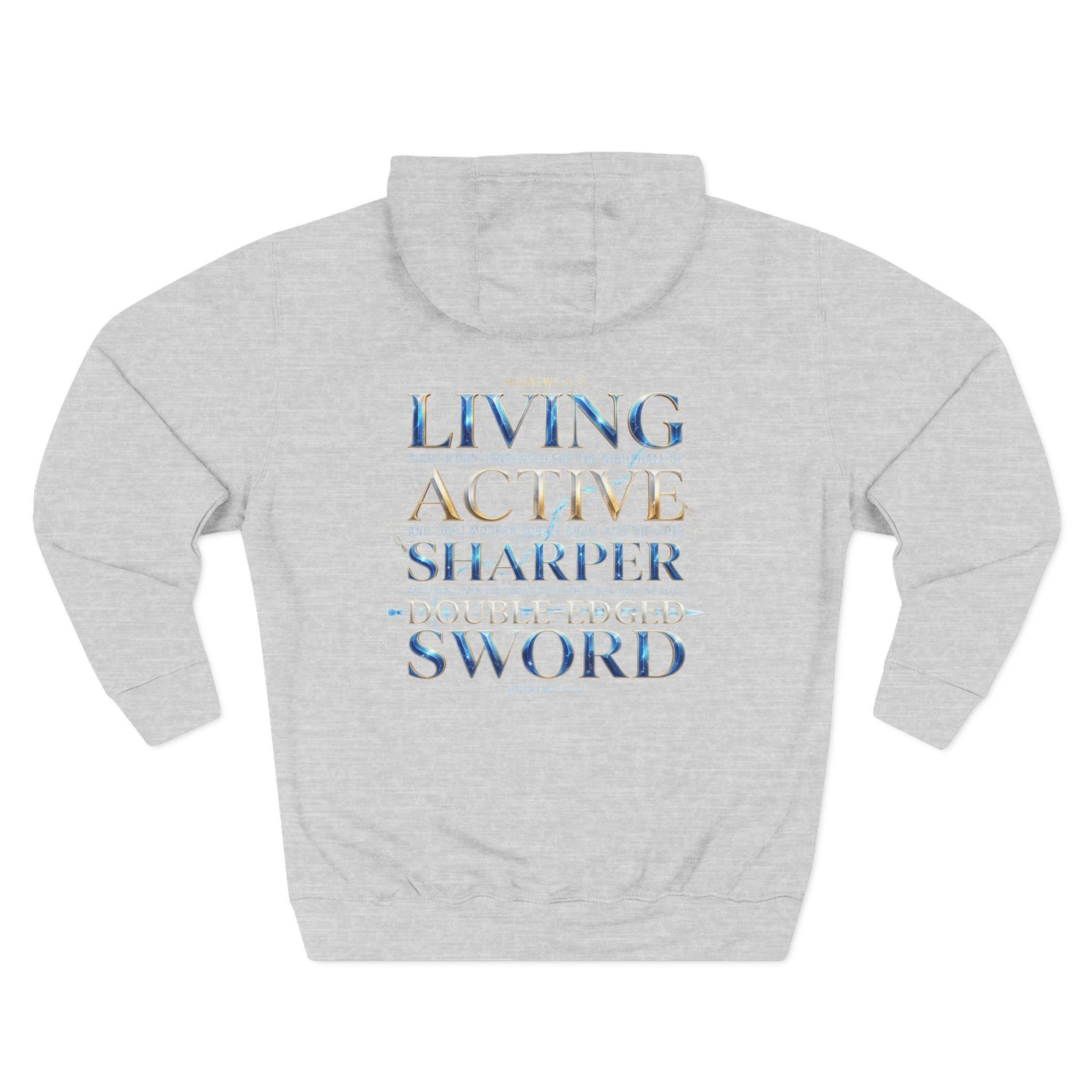 "Hebrews 4:12" Sword Graphic Pullover Hoodie — Unisex Fleece Sweatshirt