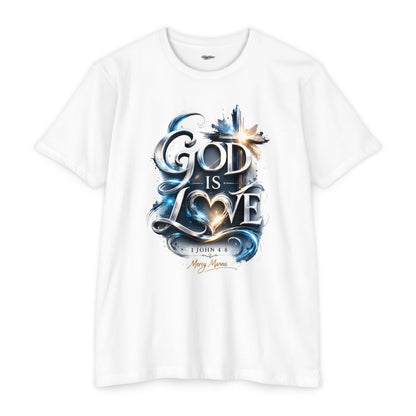 "God Is Love" Graphic Tee — Unisex Cotton T-Shirt (1 John 4:8)