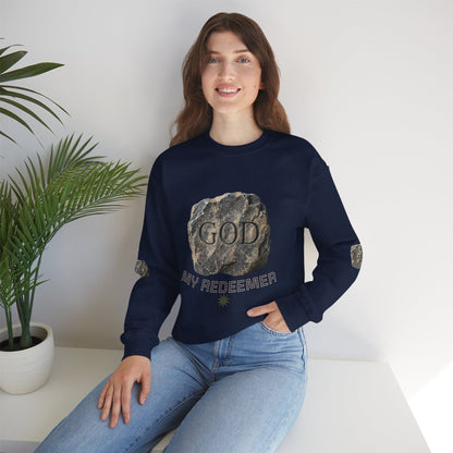 Mercy Manna My Redeemer Crewneck Sweatshirt – Stone Graphic Love Pullover