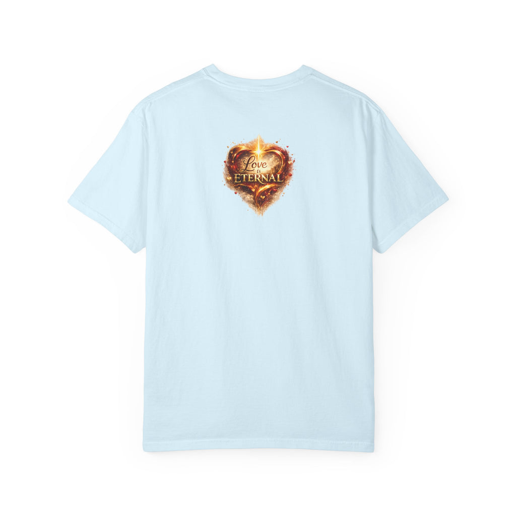 Love Is Eternal Heart T-Shirt — 1 Corinthians 13 Agape Faith-Inspired Tee