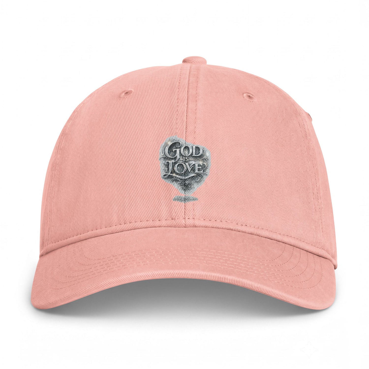 "God Is Love" Embroidered Washed Vintage Dad Hat — Adjustable Cap