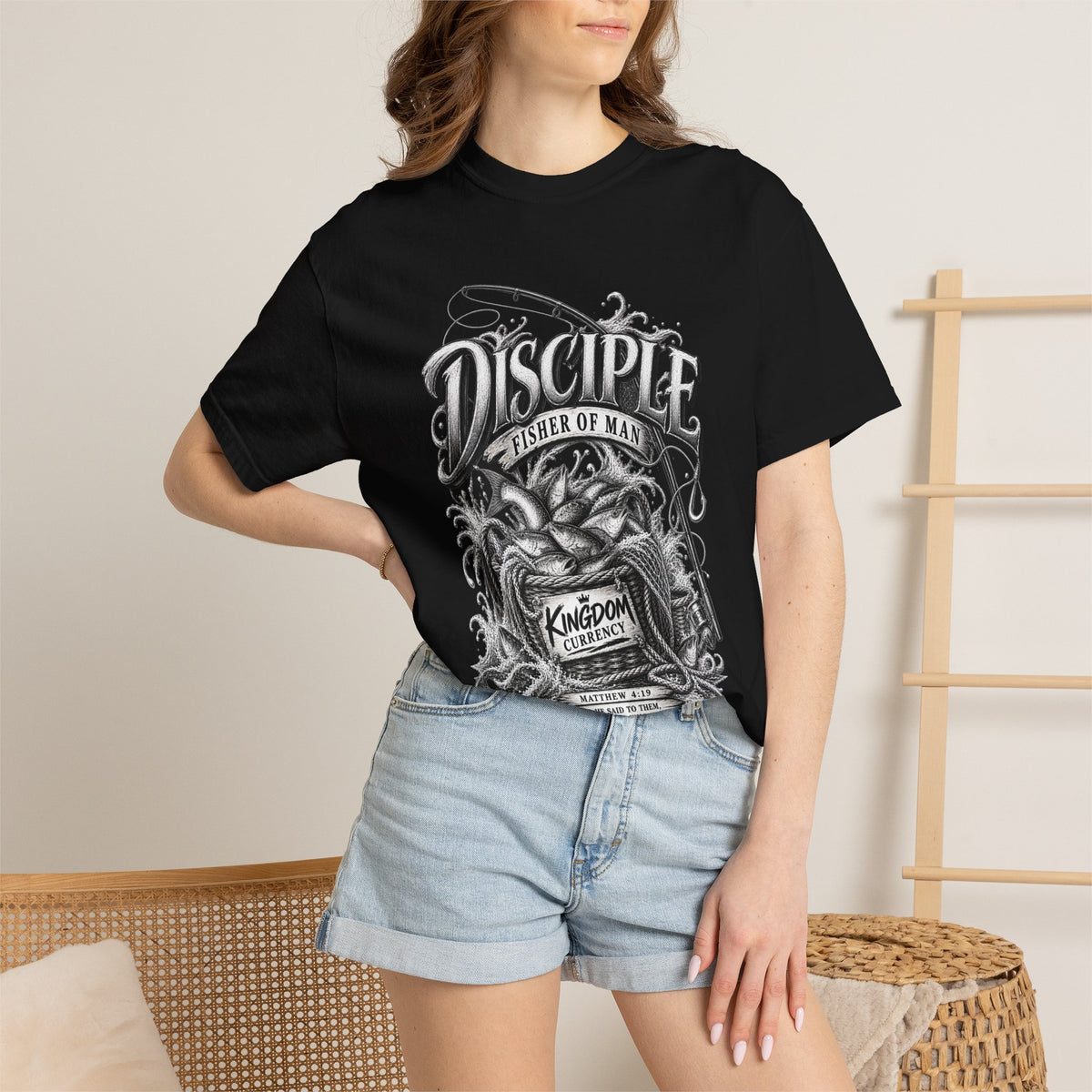 Disciple Fisher of Men Graphic T-Shirt — Fishing Design