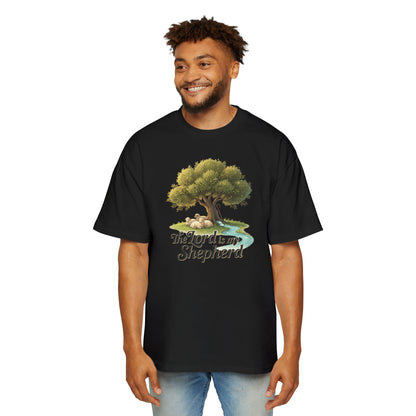"The Lord Is My Shepherd" Oversized Graphic Tee — Men&