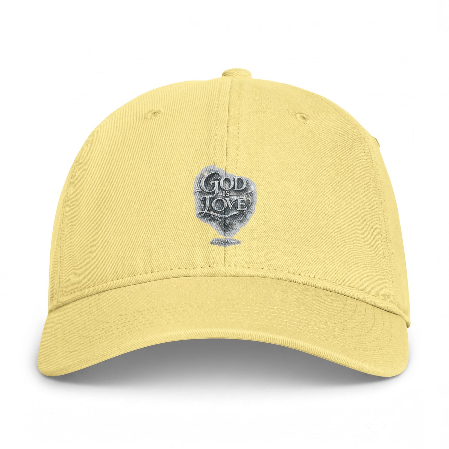 "God Is Love" Embroidered Washed Vintage Dad Hat — Adjustable Cap