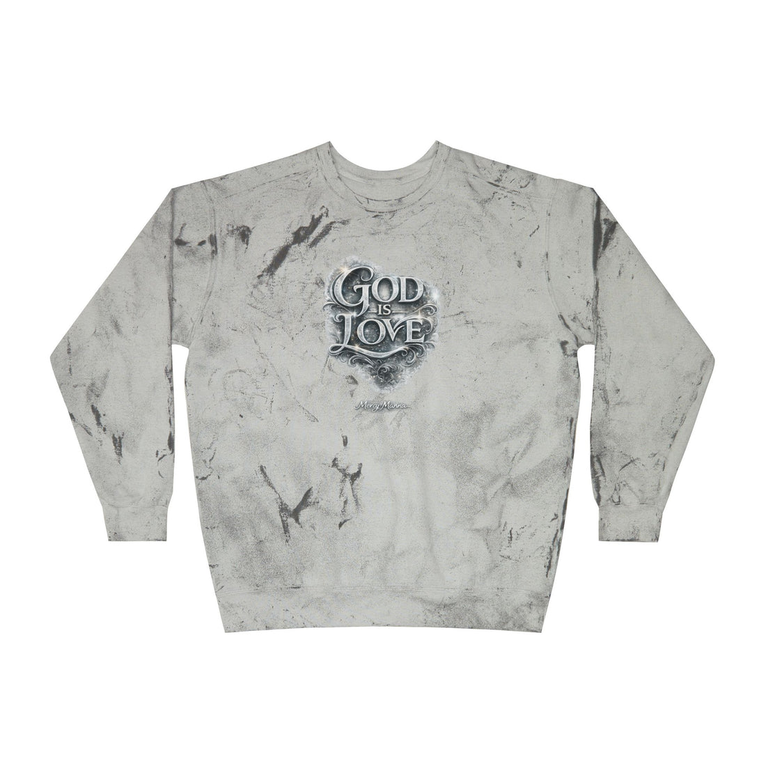 "God Is Love" Tie-Dye Crewneck Sweatshirt — Unisex Graphic Pullover
