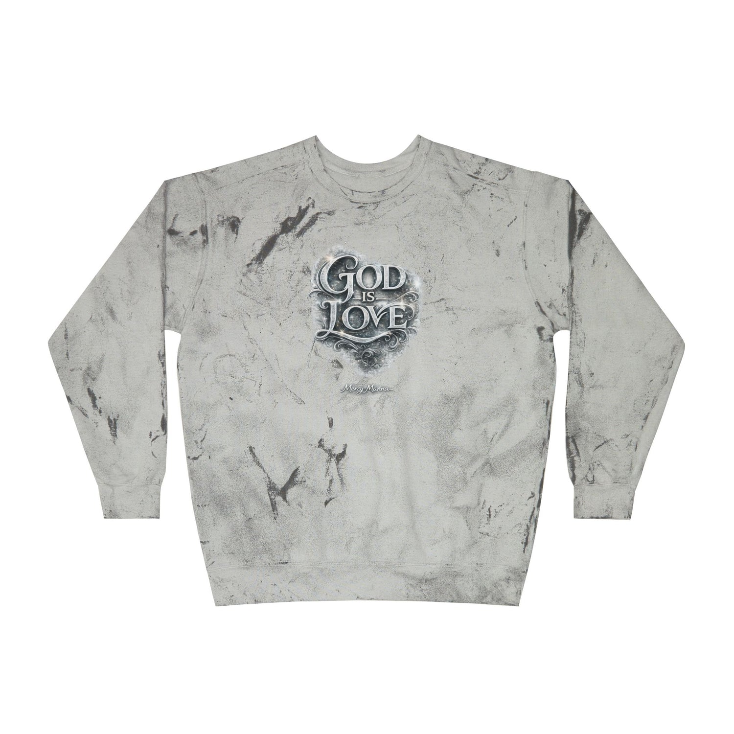 "God Is Love" Tie-Dye Crewneck Sweatshirt — Unisex Graphic Pullover