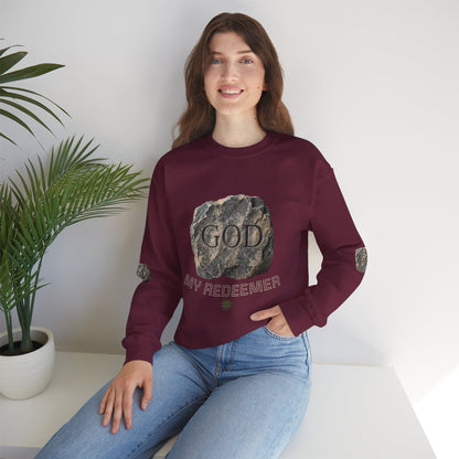 Mercy Manna My Redeemer Crewneck Sweatshirt – Stone Graphic Love Pullover