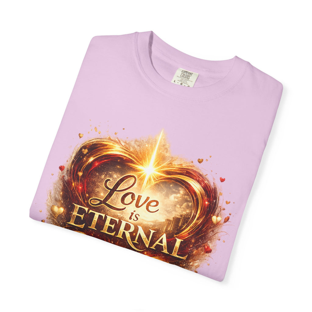 Love Is Eternal Heart T-Shirt — 1 Corinthians 13 Agape Faith-Inspired Tee