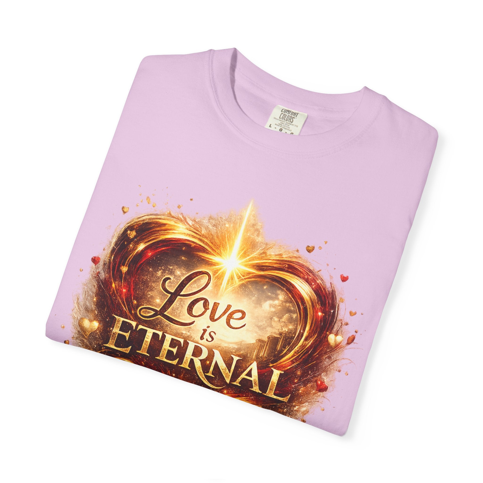 Love Is Eternal Heart T-Shirt — 1 Corinthians 13 Agape Faith-Inspired Tee