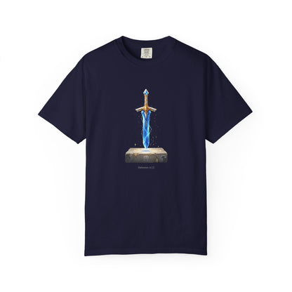 "Hebrews 4:12" Sword Graphic Tee — Unisex Cotton T-Shirt
