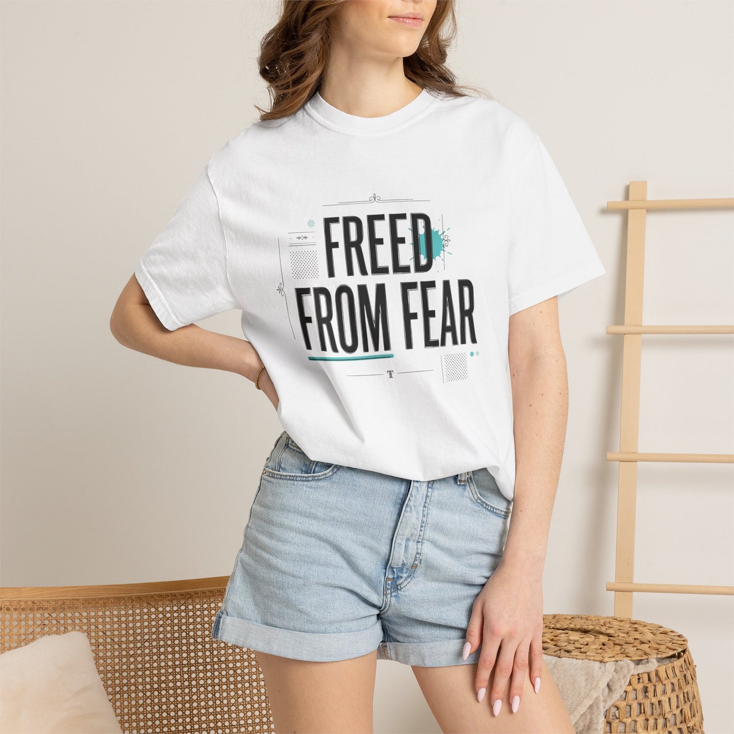 "Free Indeed" Garment-Dyed Graphic Tee — Unisex John 8:36 T-Shirt